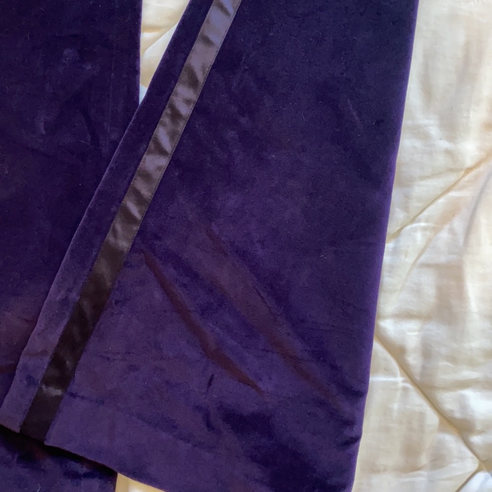 Rachel Zoe Eggplant wide leg tuxedo Trousers